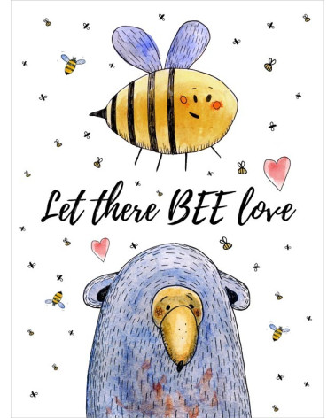 Teddy bear and bees 1