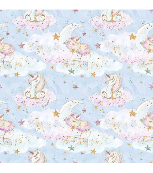 Fabric "Baby unicorn 14"