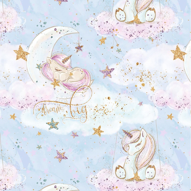 Fabric "Baby unicorn 14"