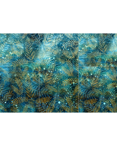 POLYESTER PANEL FÜR Schlafsack TROLLEY - Winter leafs