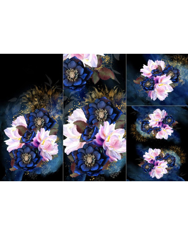 POLYESTER PANEL FÜR Schlafsack TROLLEY - Dark floral