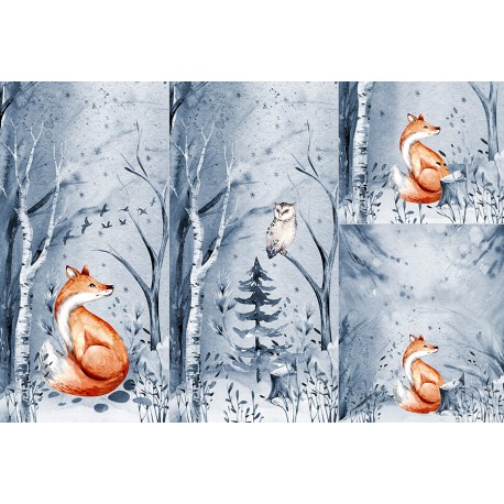 Panel for sleeping bag - Winter forest 1