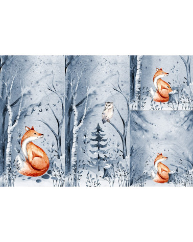 POLYESTER PANEL FÜR Schlafsack TROLLEY -Winter forest 1