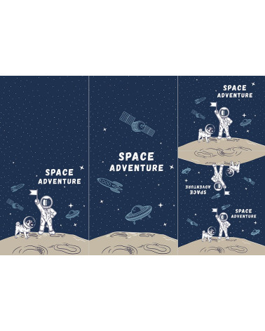 POLYESTER PANEL FÜR Schlafsack TROLLEY -Space adventure 1