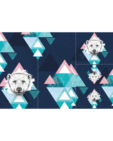 Panel for sleeping bag - Wild animals 2 GIRL