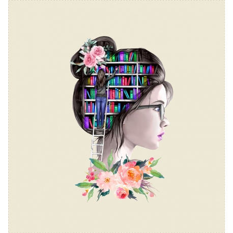 Girl with books 1 - ECO LEDER PANEL