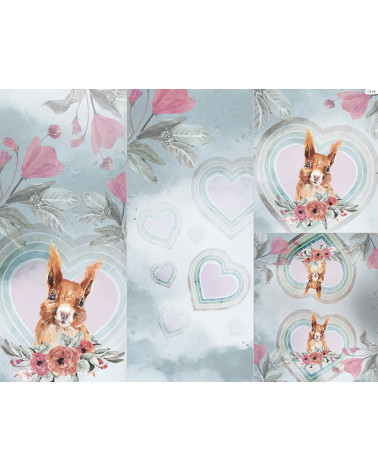 POLYESTER PANEL FÜR Schlafsack TROLLEY- Animal rainbow 3