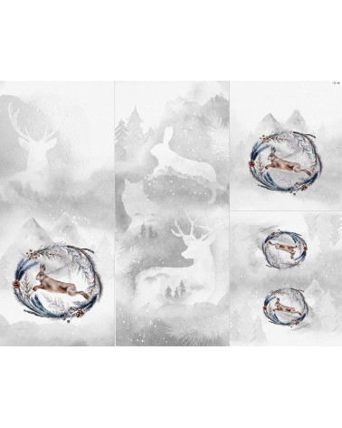 Panel for sleeping bag - Winter forest 16