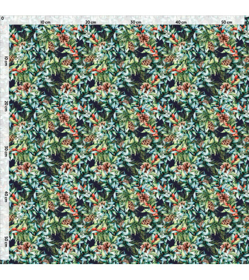 Christmas branch tkanina