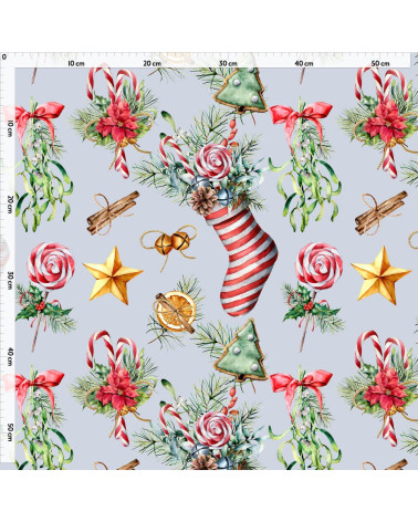 Christmas socks blue tkanina