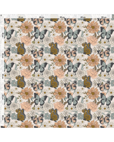 Boho flowers 2 tkanina