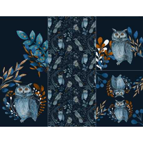 Panel na śpiworek Folk Owl 1