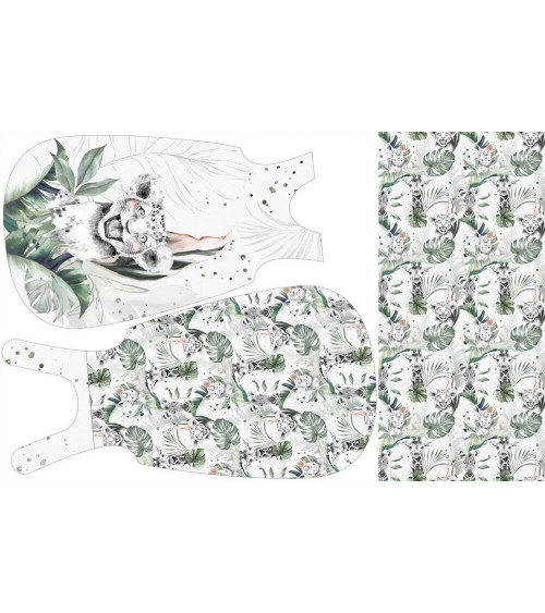 Panel for Sleeping bag- Safari baby girl 1