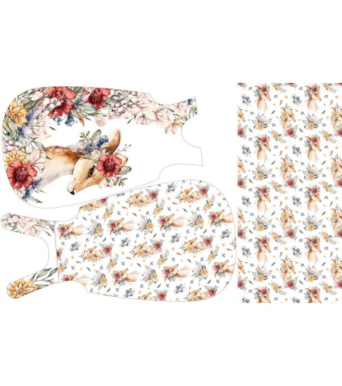 Panel for Sleeping bag- Forest deer