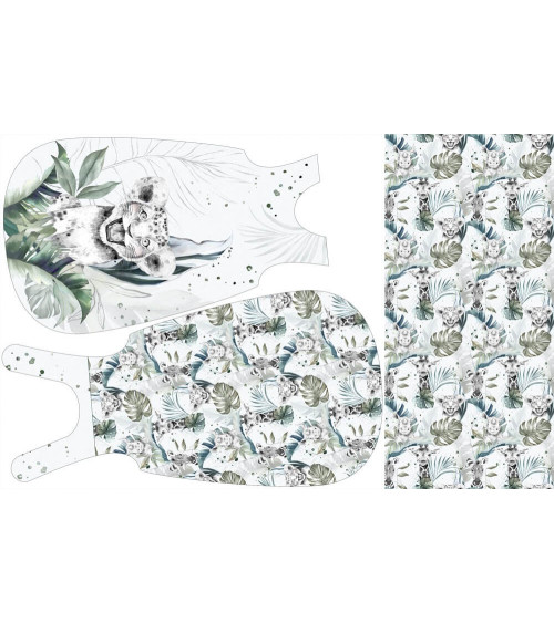 Panel for Sleeping bag- Safari babies boy 1