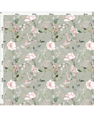 Pink humming birds 4- tkanina