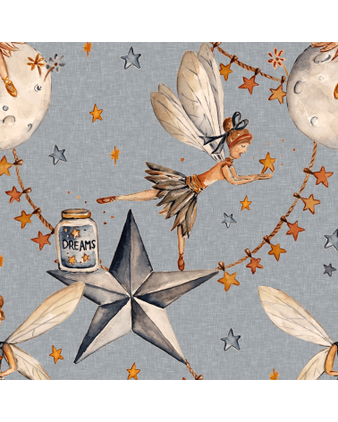 Grey catching dream- tkanina