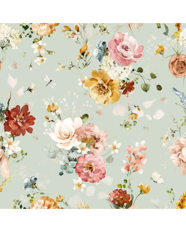 Pastel meadow 4- tkanina