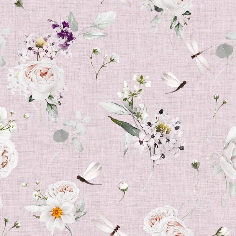 Botanical flowers 5 tkanina