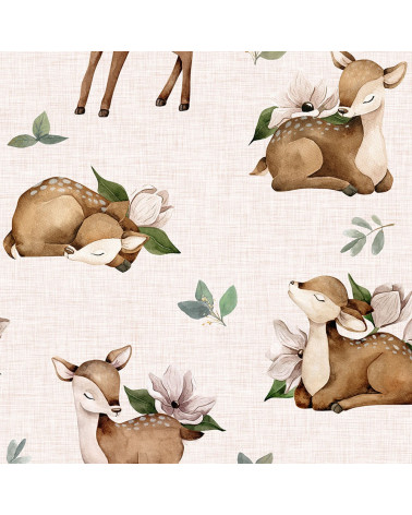 Pastel deer tkanina