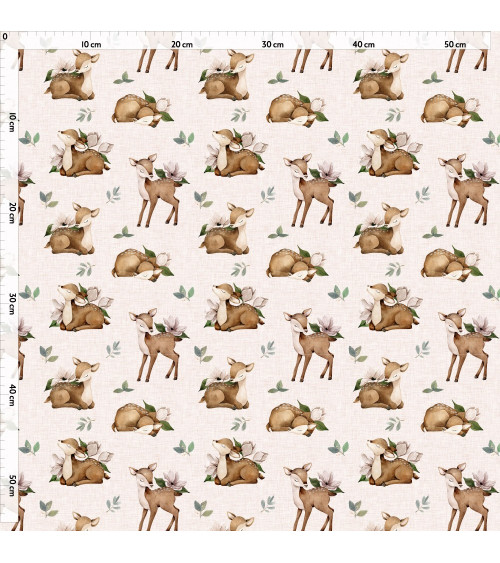 Pastel deer tkanina