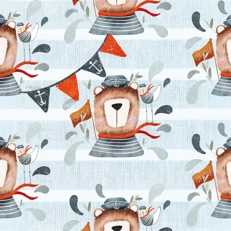 Sailor taddy bear 18 tkanina