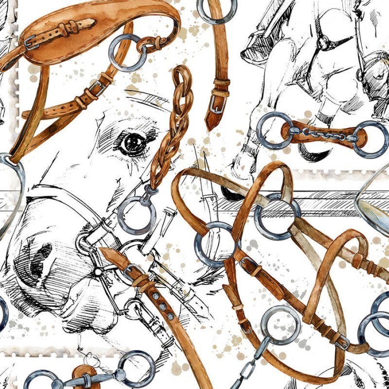 Dressage horse 4 tkanina