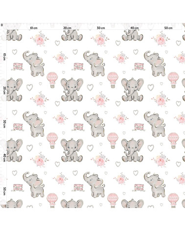 Sweet elephant 1 tkanina
