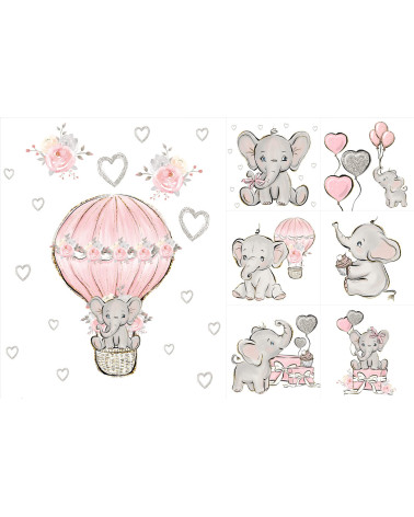 Ein Set für eine Decke + 6 Kissen Sweet elephant 1