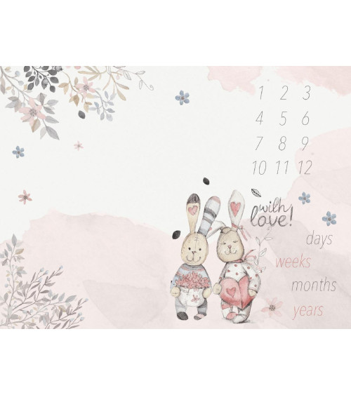 Milestone blanket  Królik 1