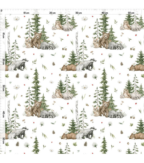 Baby forest animals 1 tkanina