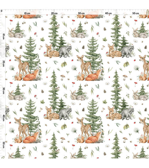 Baby forest animals 3 tkanina