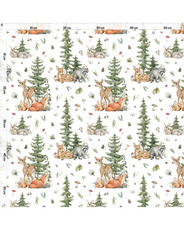 Baby forest animals 3 tkanina