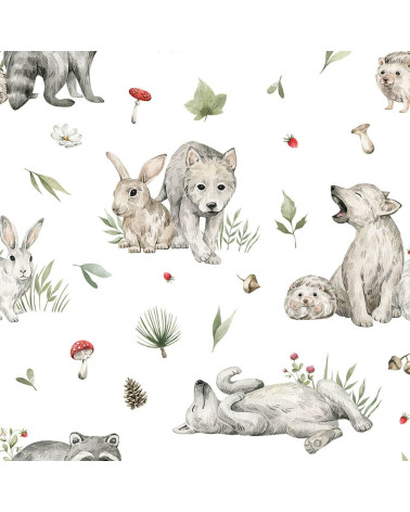 Baby forest animals 5 tkanina