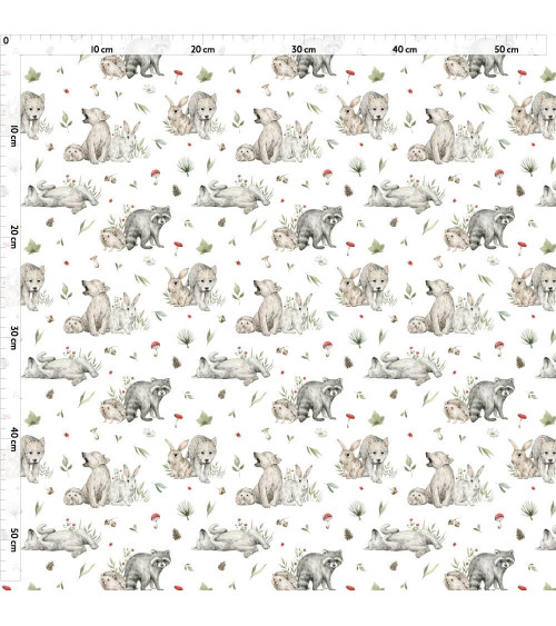 Baby forest animals 5 tkanina