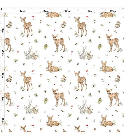 Baby forest animals 6 tkanina