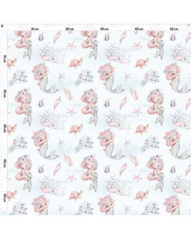 Pastel mermaid tkanina
