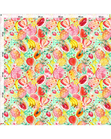 Fruits watercolor tkanina