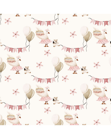 Goose party 1 tkanina