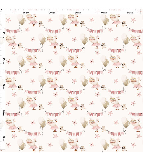 Goose party 1 tkanina