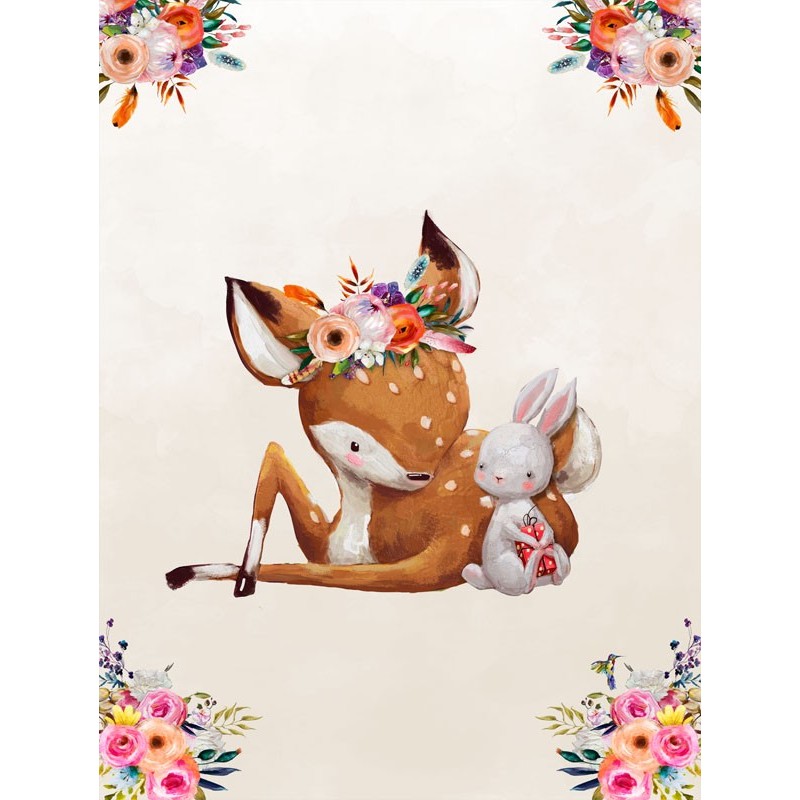 Fawn and rabbit 2