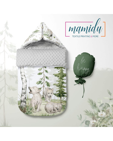 Panel for sleeping bag Baby forest animals 02