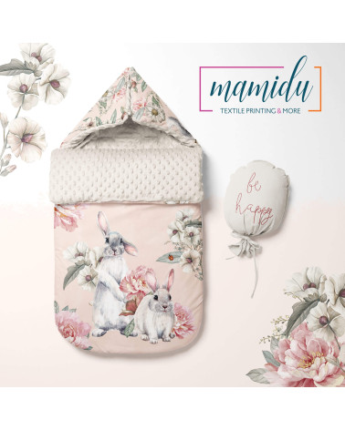 Panel for sleeping bag  Rabbits