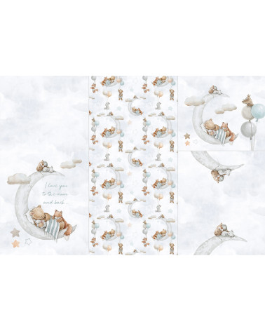 POLYESTER PANEL FÜR Schlafsack TROLLEY-  Sweet bear