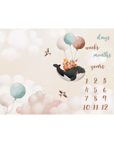 Milestone blanket Tiny world 2