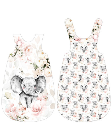 Blende für Schlafsack-pink safari babies girl 3