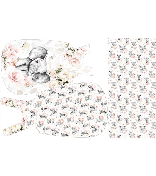 Blende für Schlafsack-pink safari babies girl 3