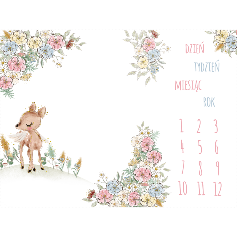 Milestone-Panel-Decke Deer and flowers