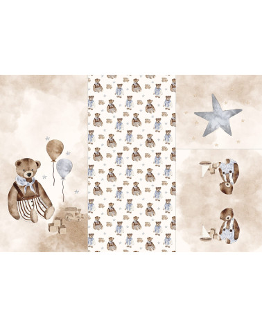 POLYESTER PANEL FÜR Schlafsack TROLLEY- FAIRYTALE BEARS 02