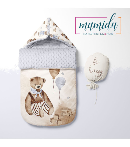 POLYESTER PANEL FÜR Schlafsack TROLLEY- FAIRYTALE BEARS 02